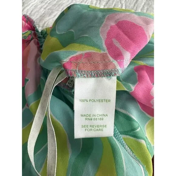 Lilly Pulitzer Size XS Strapless Wide Leg Elastic Waist Jumpsuit - Picture 8 of 8